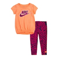 Nike Toddler Girls' 2-4 Tunic And Leggings Crossdye Set Front_Flat