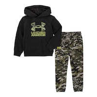Under Armour Toddler Boys' 2-4 Hybrid Symbol Camo Hoodie Set Front_Flat