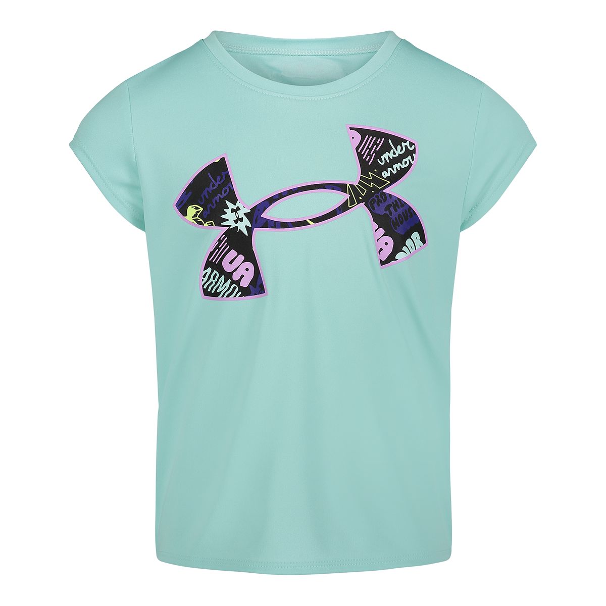 Under Armour Toddler Girls' 4-6X Brand Marker Big Logo T Shirt