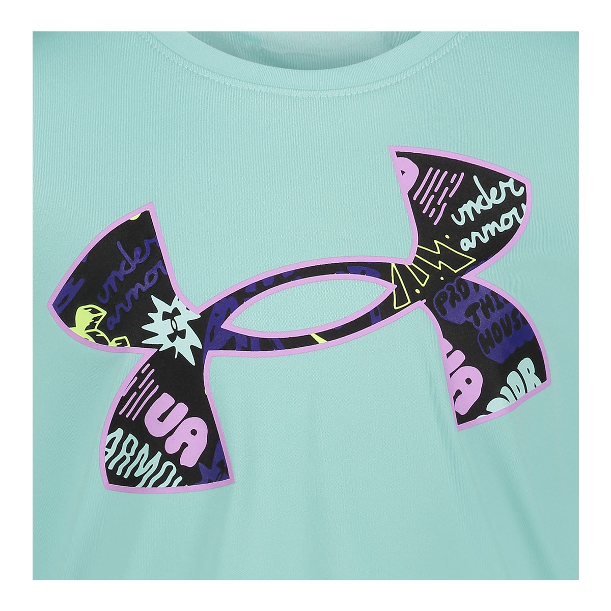 Under Armour Toddler Girls' 4-6X Brand Marker Big Logo T Shirt