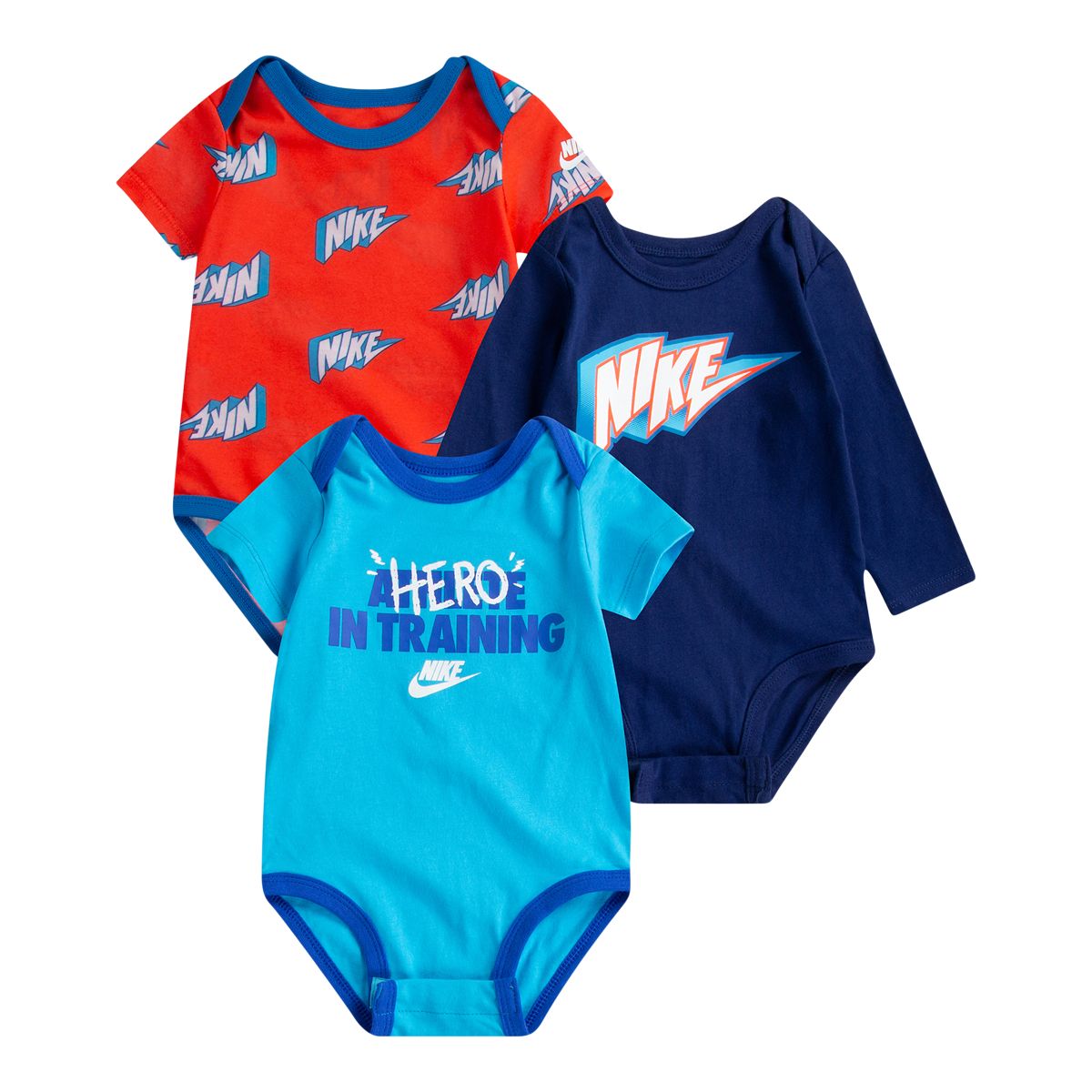 NFL Infant Boys’ 3-Pack Short-Sleeve Bodysuits - Seattle Seahawks