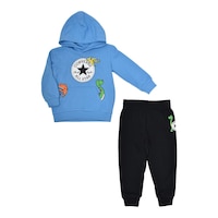 Converse Infant Boys' Dino Friends Pullover Hoodie Set Front_Flat
