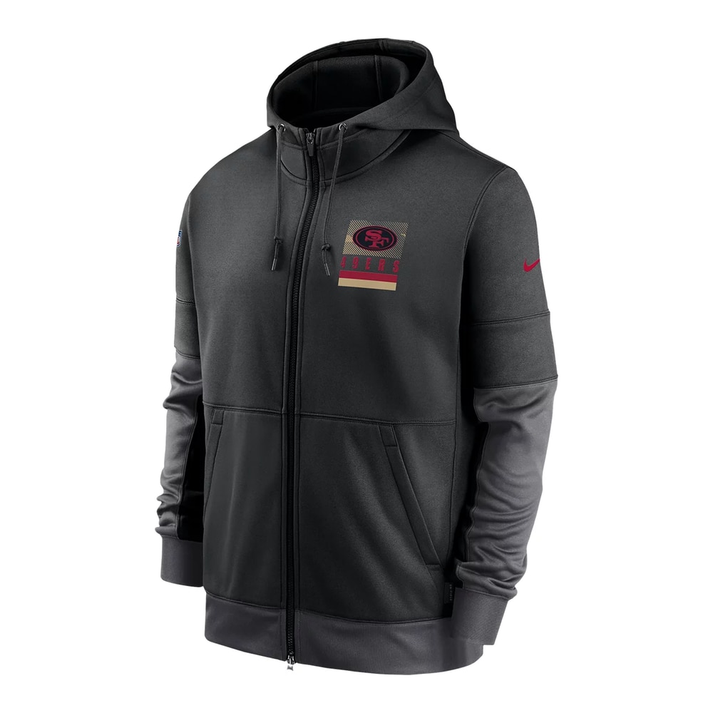 NIKE San Francisco 49ers Nike Men's Sideline Therma Full Zip Hoodie