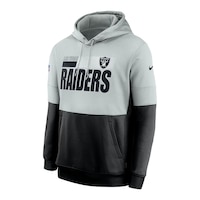 Las Vegas Raiders Nike Men's Sideline Therma Hoodie Front_Angled_Left