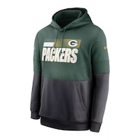 Green Bay Packers Nike Men's Sideline Therma Hoodie Front_Angled_Left