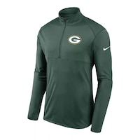 Green Bay Packers Nike Men's Element 1/4 Zip Shirt Front_Angled_Left