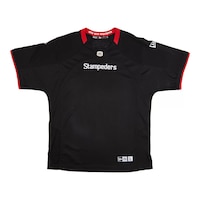 Calgary Stampeders Men's New Era Replica Black Jersey Front_Flat