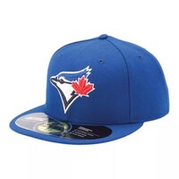 Toronto Blue Jays New Era Home Game 59FIFTY Fitted Baseball Hat, MLB Front_Angled_Left