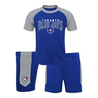 Toddler Blue Jays Follow Through T Shirt Short Set Front_Flat