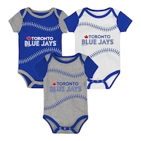 Infant Toronto Blue Jays Best Ever Creeper Set -3 Pack Front_Flat