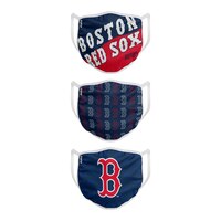 Boston Red Sox Forever Collectibles Gametime Face Mask - Non Medical 3 Pack, MLB Front_Flat