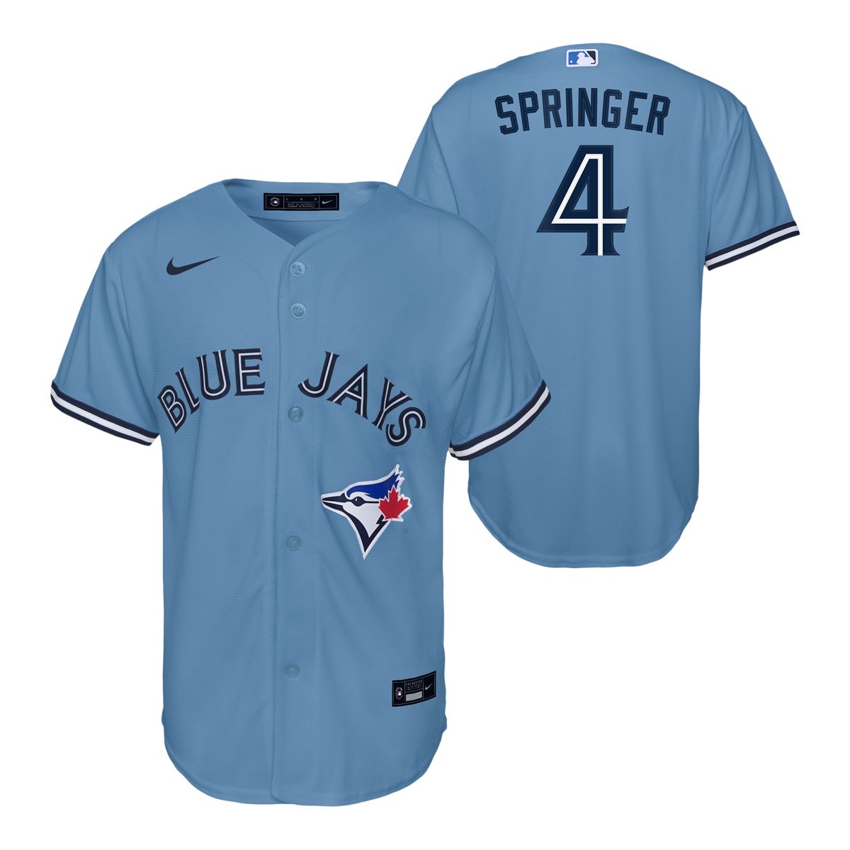 Outerstuff Youth Toronto Blue Jays George Springer Replica Lightweight Baseball Jersey