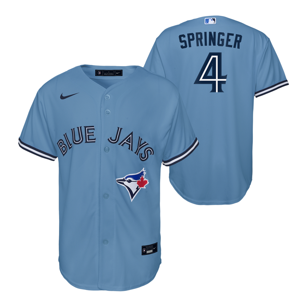 Toronto Blue Jays Nike Official Replica Home Jersey - Mens with Springer 4  printing