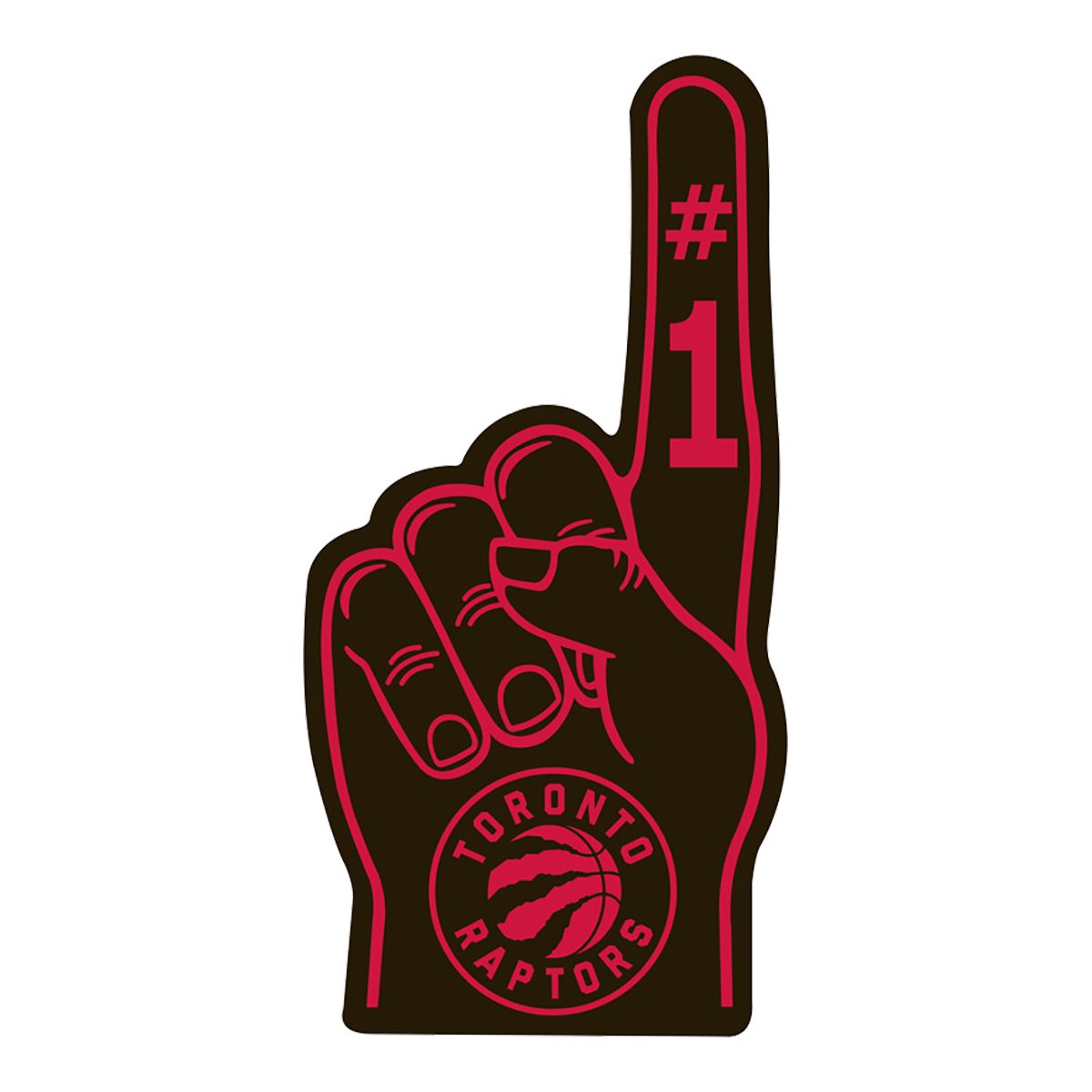 Toronto Raptors In Glas Co Foam Finger Front_Flat