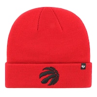 Toronto Raptors 47 Brand Raised Cuffed Knit Hat, NBA, Basketball Front_Flat