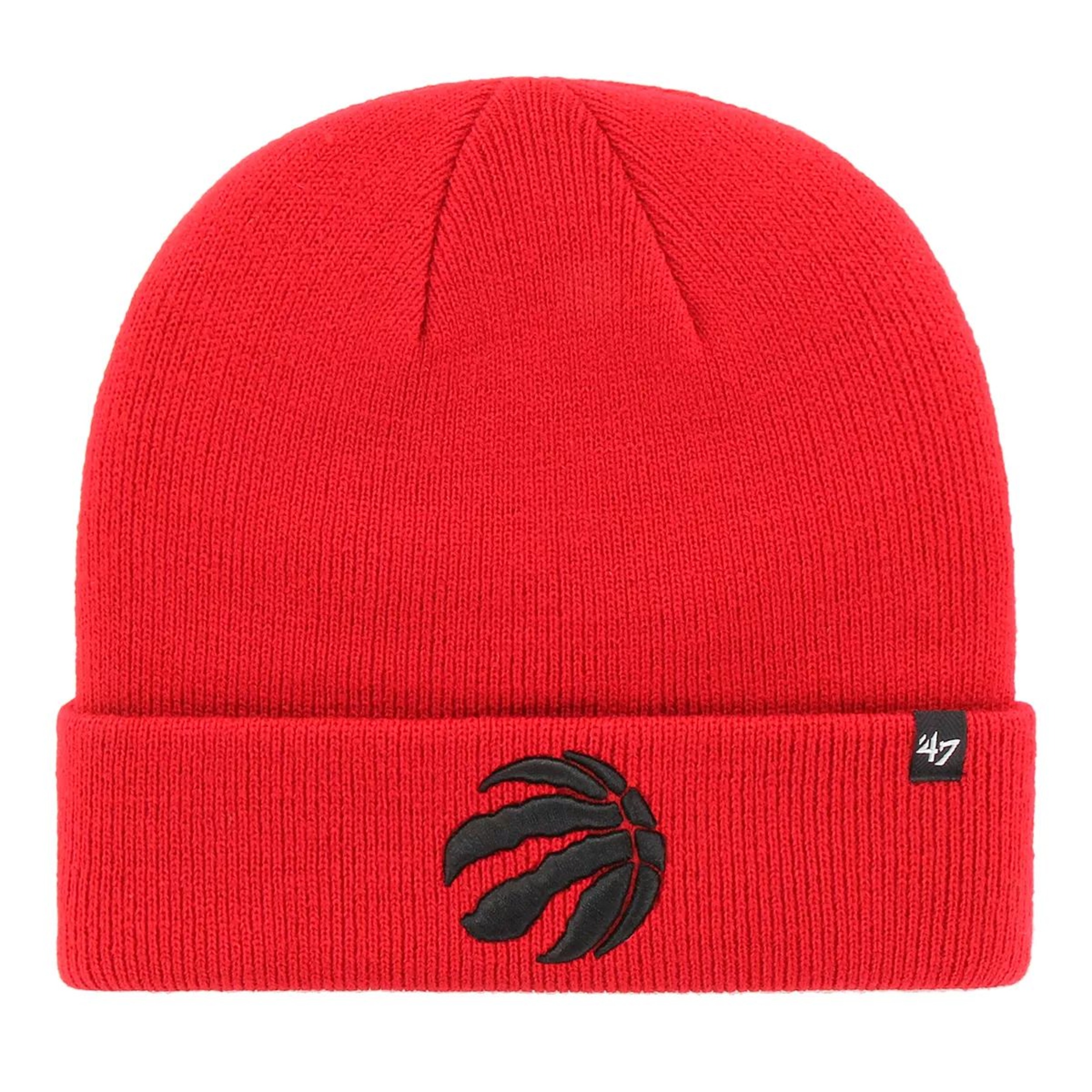 Toronto Raptors 47 Brand Raised Cuffed Knit Hat, NBA, Basketball Front_Flat
