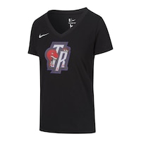 Toronto Raptors Women's Nike Hardwood Classics Dri-FIT Logo Tee Front_Angled_Left
