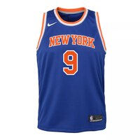 New York Knicks Kids' RJ Barrett Swingman - Icon Edition Basketball Jersey, NBA Front_Flat