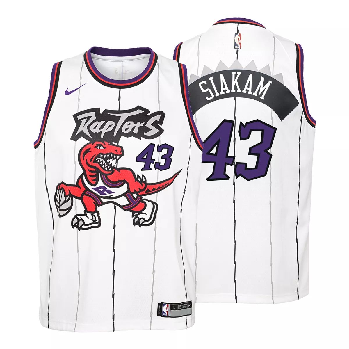 Toronto Raptors Nike Kids' Pascal Siakam Hardwood Classics Basketball Jersey, NBA