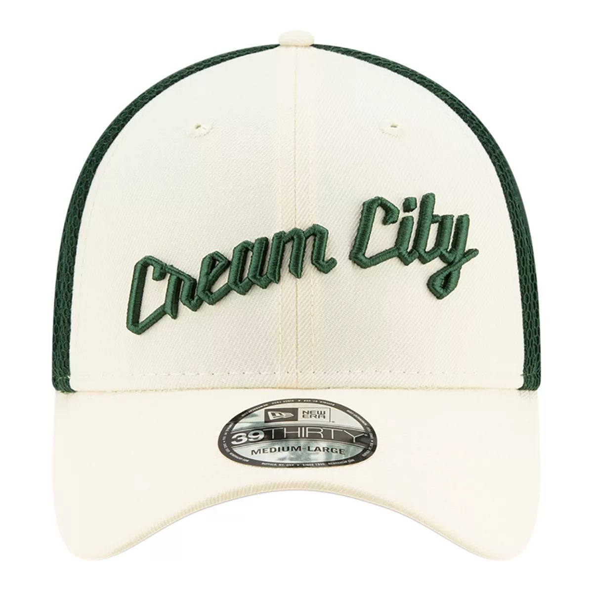 Milwaukee Bucks New Era City Edition 39THIRTY Stretch Fit Adjustable Hat, NBA, Basketball