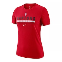 Toronto Raptors Nike Women's Dri-FIT Practice T Shirt Front_Three_Fourths_Angled_Left