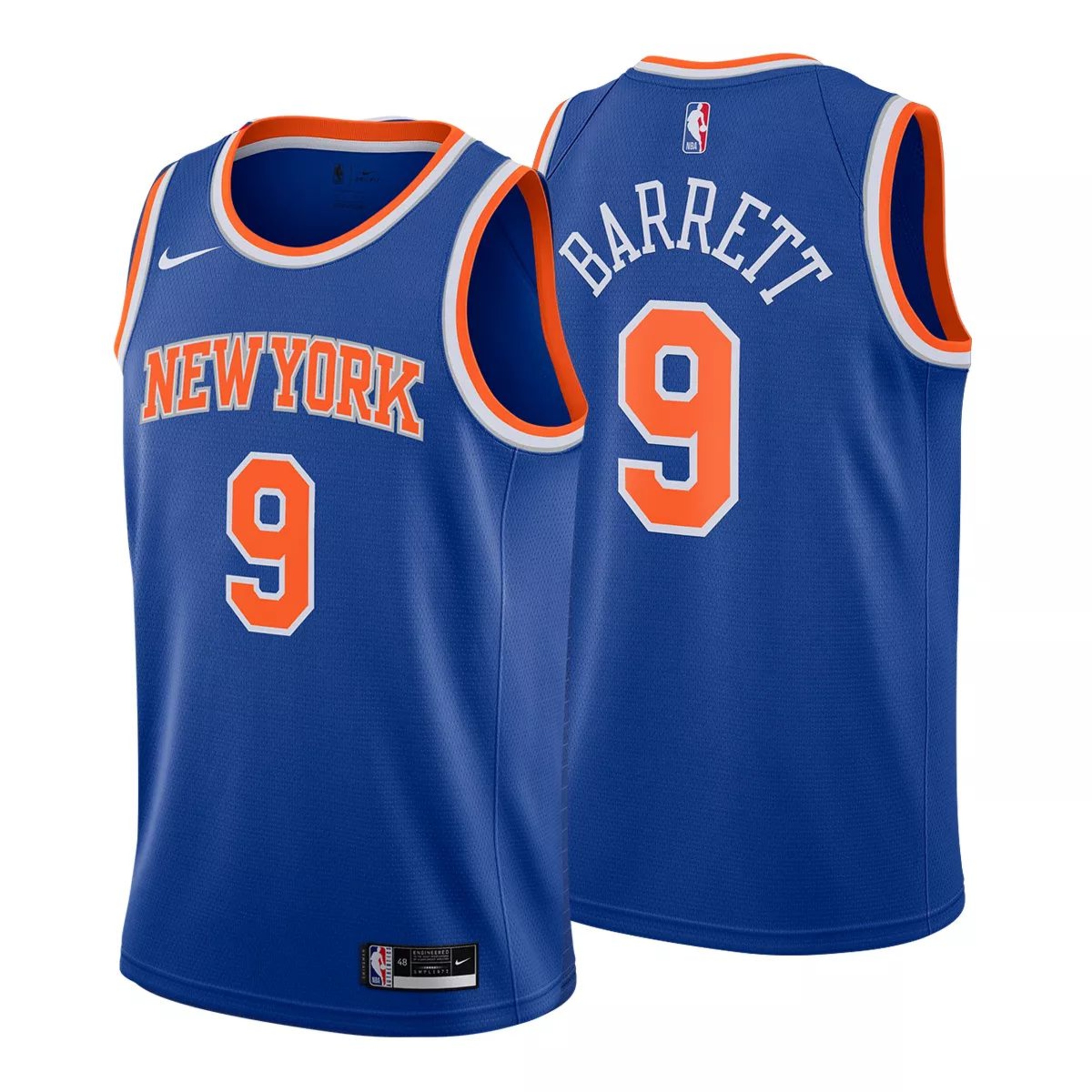 New York Knicks Nike Mens Rj Barrett Swingman Basketball Jersey Nba