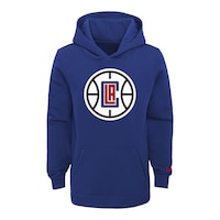 Youth Los Angeles Clippers Nike Icon Logo Essential Hoodie Front_Flat