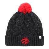 Toronto Raptors 47 Brand Women's Fiona Cuffed Pom Knit Hat, NBA, Basketball Front_Flat