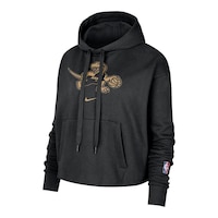 Toronto Raptors Nike Women's Mixed Tape City Edition Essential Hoodie Front_Angled_Left