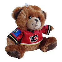 Calgary Flames Forever Collectibles 7.5-Inch Jersey Bear Front_Angled_Right