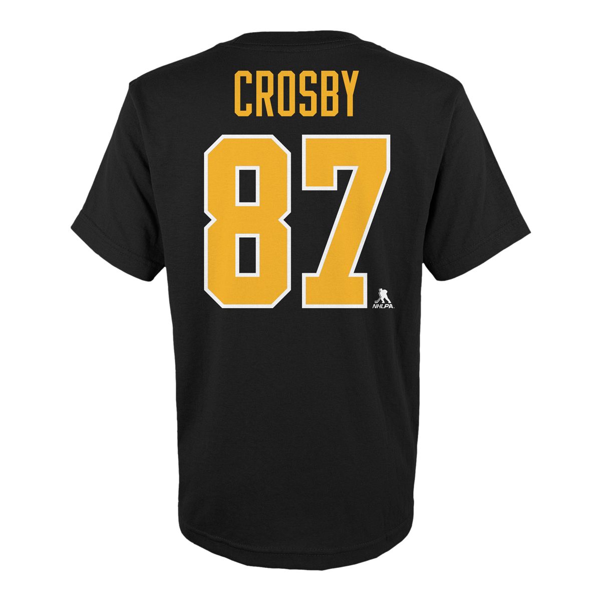 Youth Pittsburgh Penguins Sidney Crosby Black Captain Player Name & Number  T-Shirt