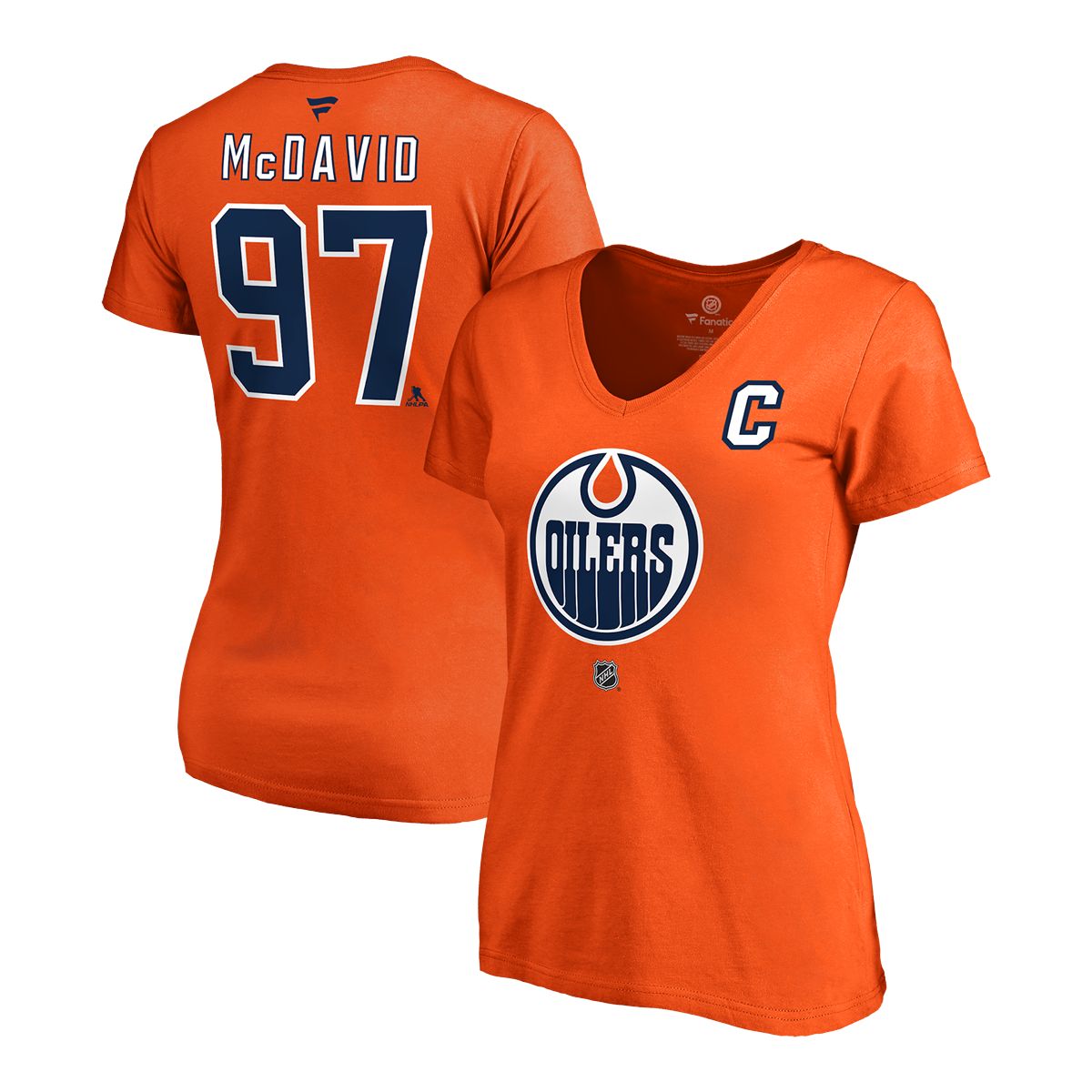 Women's Edmonton Oilers Connor McDavid Navy Orange Breakaway NHL