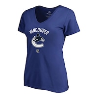 Vancouver Canucks Women's Fanatics Horvat Authentic Stack T Shirt Front_Angled_Left