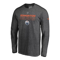 Edmonton Oilers Fanatics Men's Authentic Pro Rinkside Prime Stack Long Sleeve Tee Front_Angled_Left