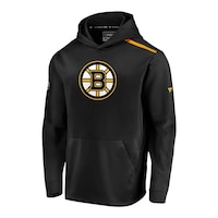 Boston Bruins Fanatics Men's Authentic Pro Rinskide Synthetic Hoodie Front_Angled_Left