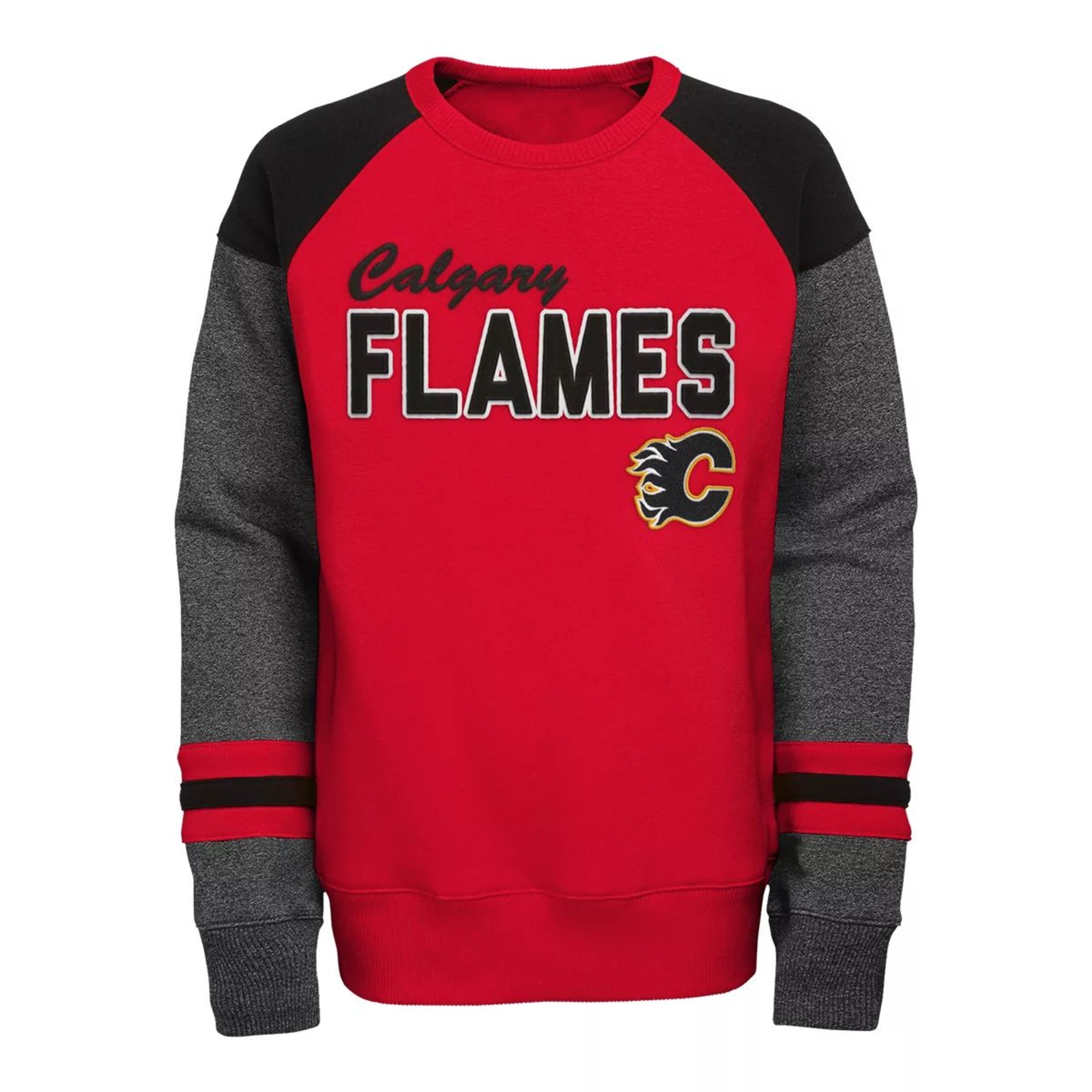 Youth Calgary Flames On Trend Classic Crew Top