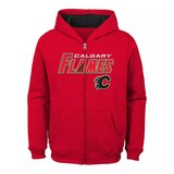 Child Calgary Flames Stated Full Zip Hoodie Front_Flat
