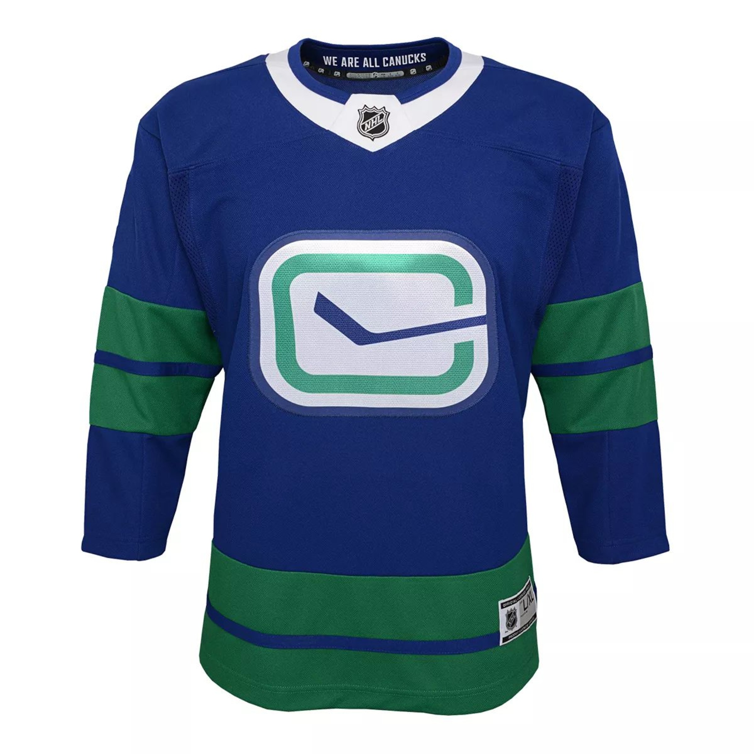 Vancouver Canucks Replica Jersey, Child, Hockey, NHL Front_Flat