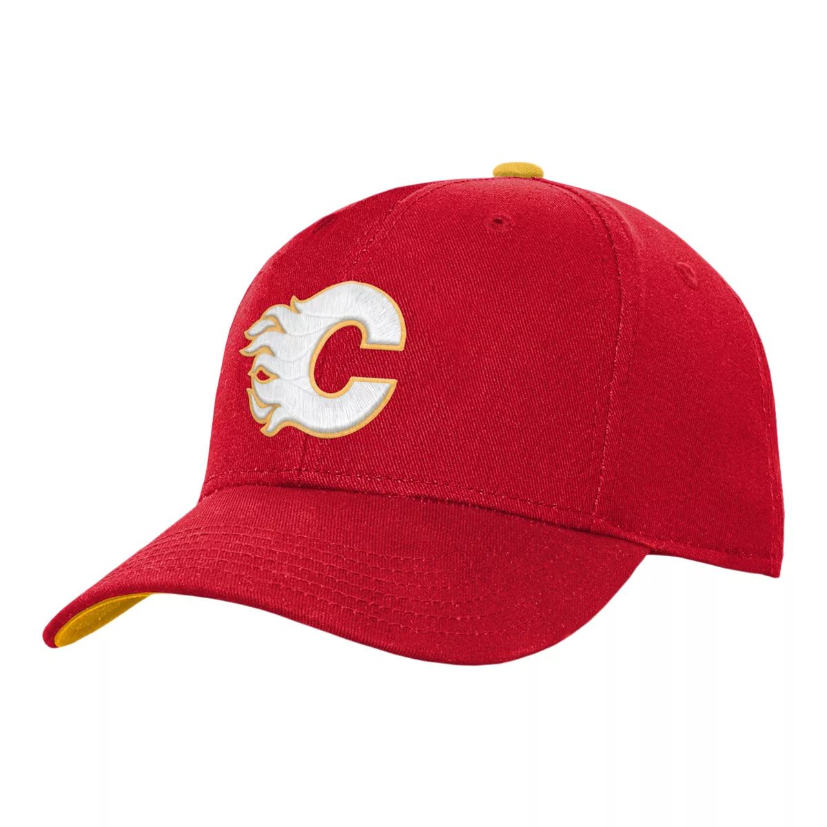 OUTERSTUFF Calgary Flames Kids' Precurve Snapback Hat NHL Hockey