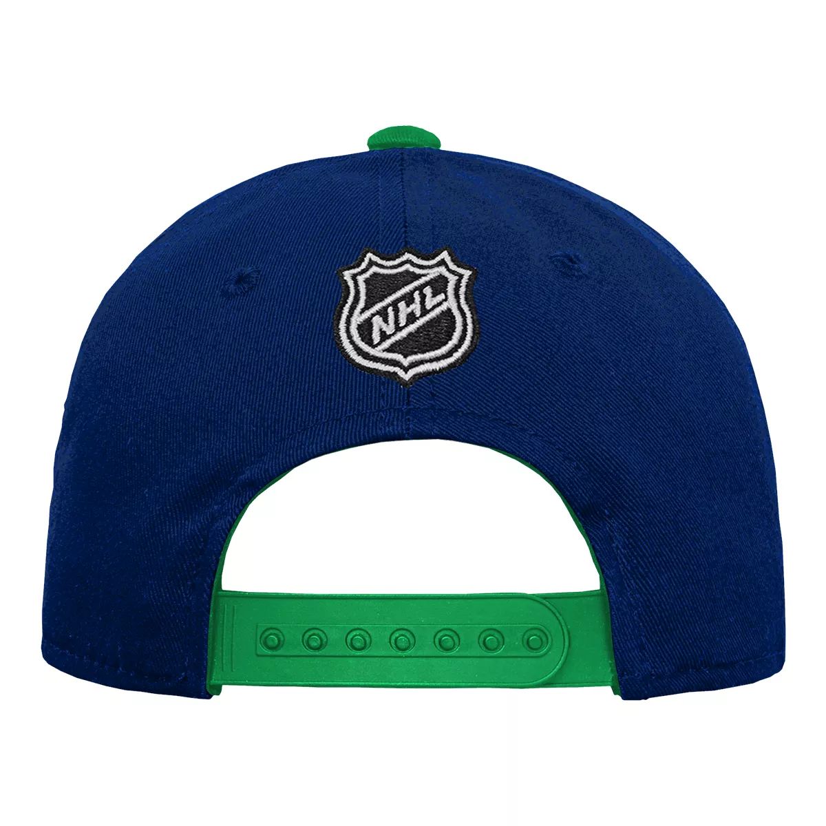 Vancouver Canucks Kids' Precurve Snapback Hat, NHL, Hockey Back_Flat