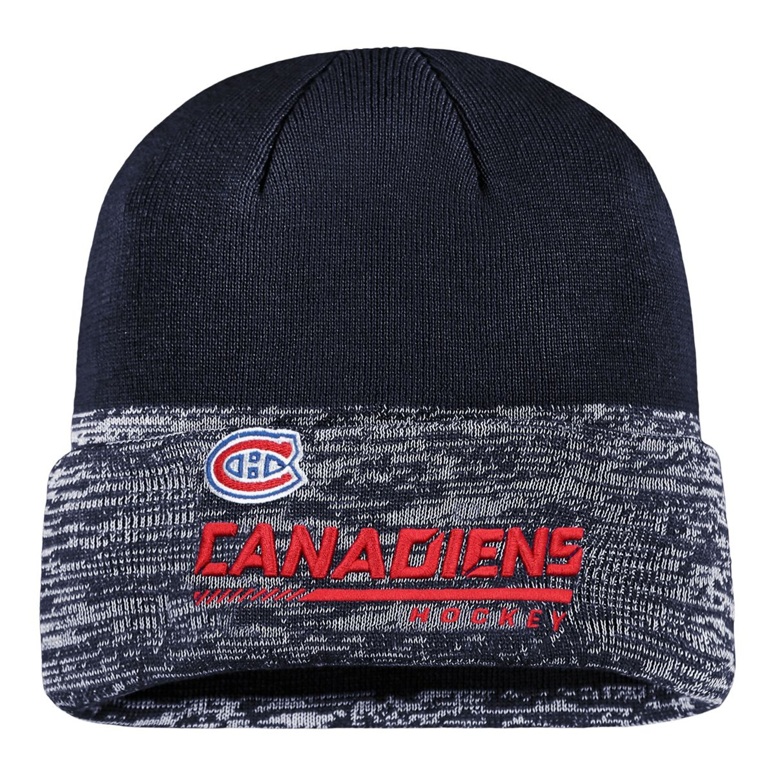 Montreal Canadiens Fanatics Authentic Pro Locker Room Cuffed Knit Hat, NHL, Hockey Front_Flat