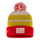 Calgary Flames Fanatics True Classics Pom Knit Hat, NHL, Hockey Front_Flat