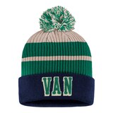 Vancouver Canucks Fanatics True Classics Cuffed Pom Knit Hat, NHL, Hockey Front_Flat