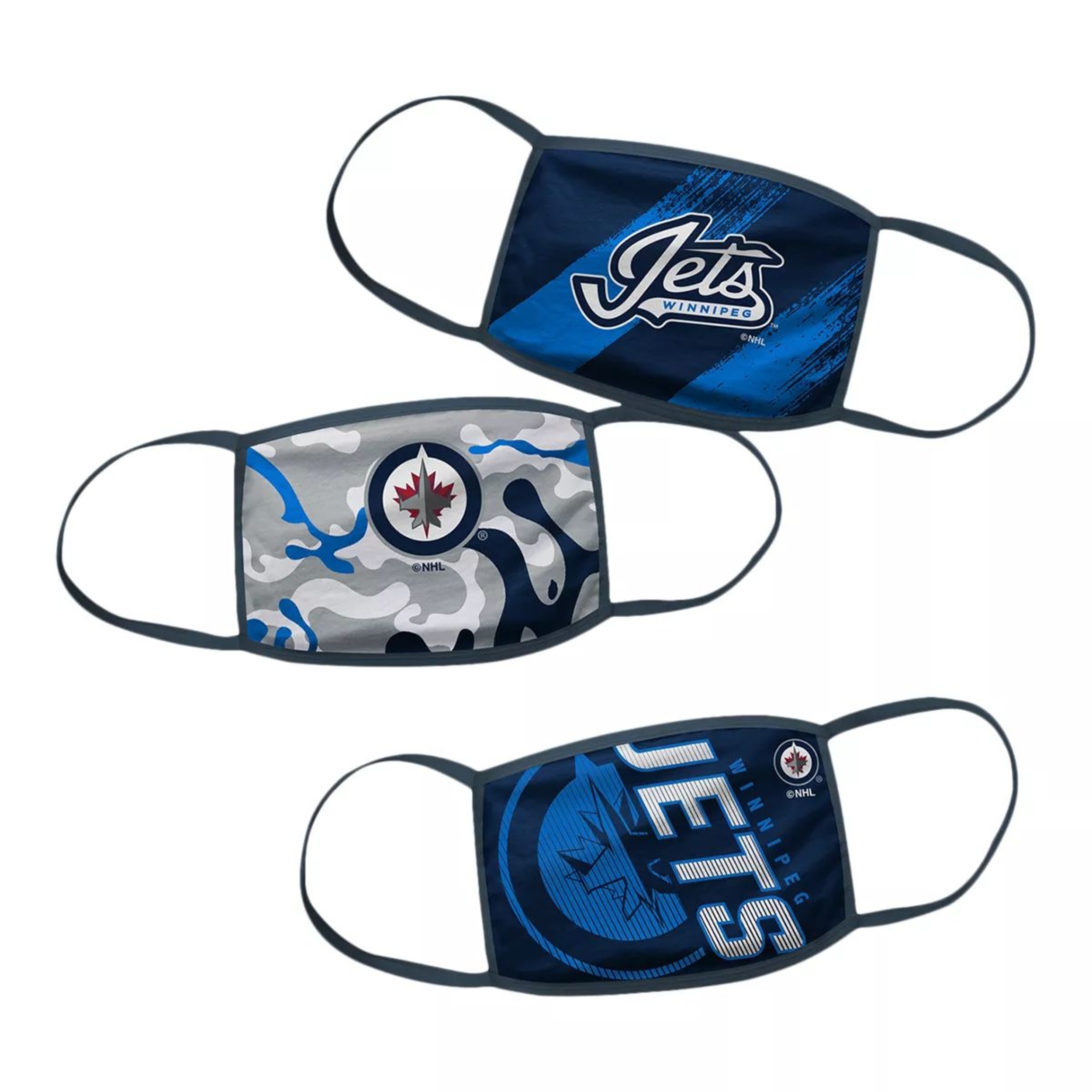 Youth Winnipeg Jets Face Mask – Non-Medical 3 Pack Front_Flat