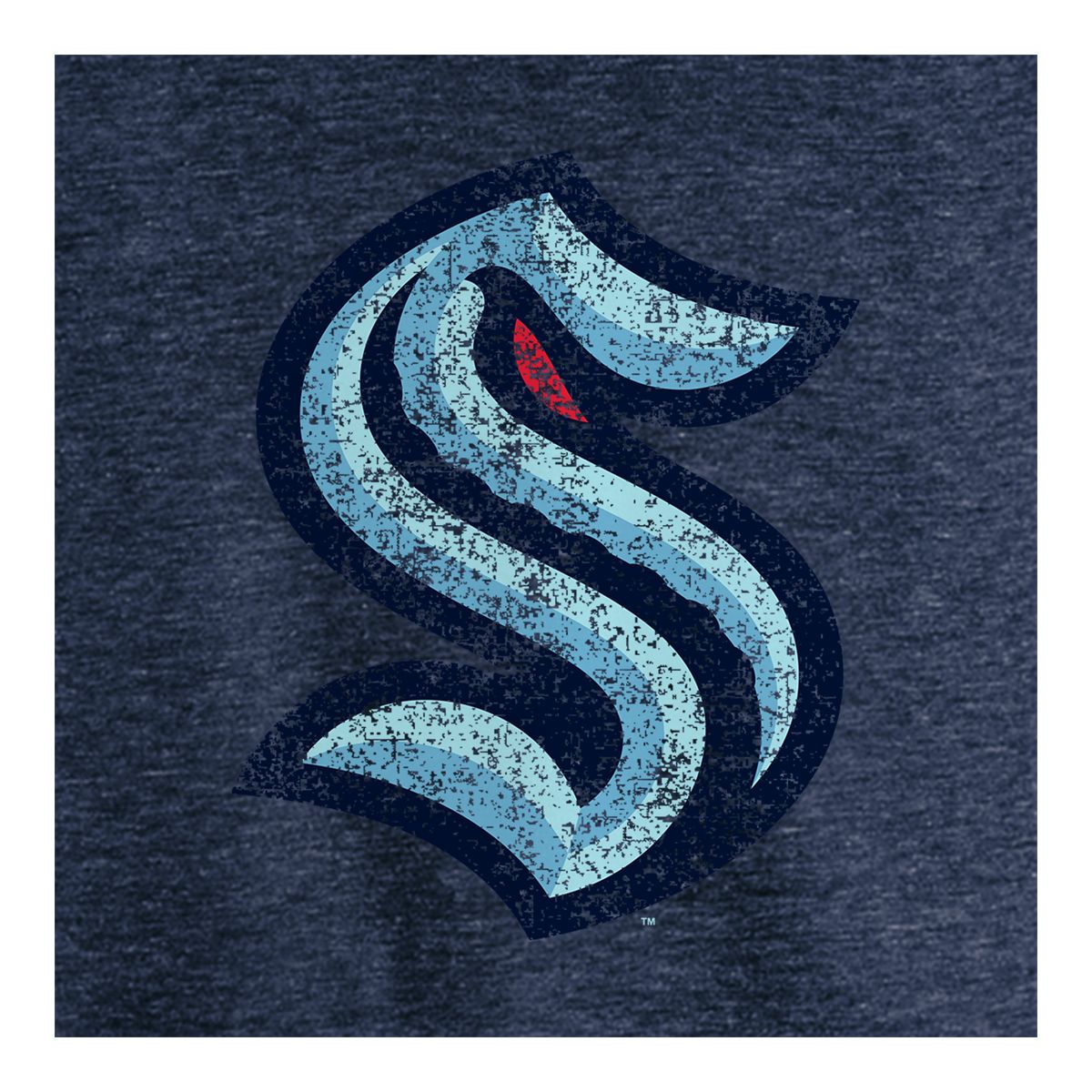 Seattle Kraken Fanatics Men's Distressed Team Logo Triblend T Shirt