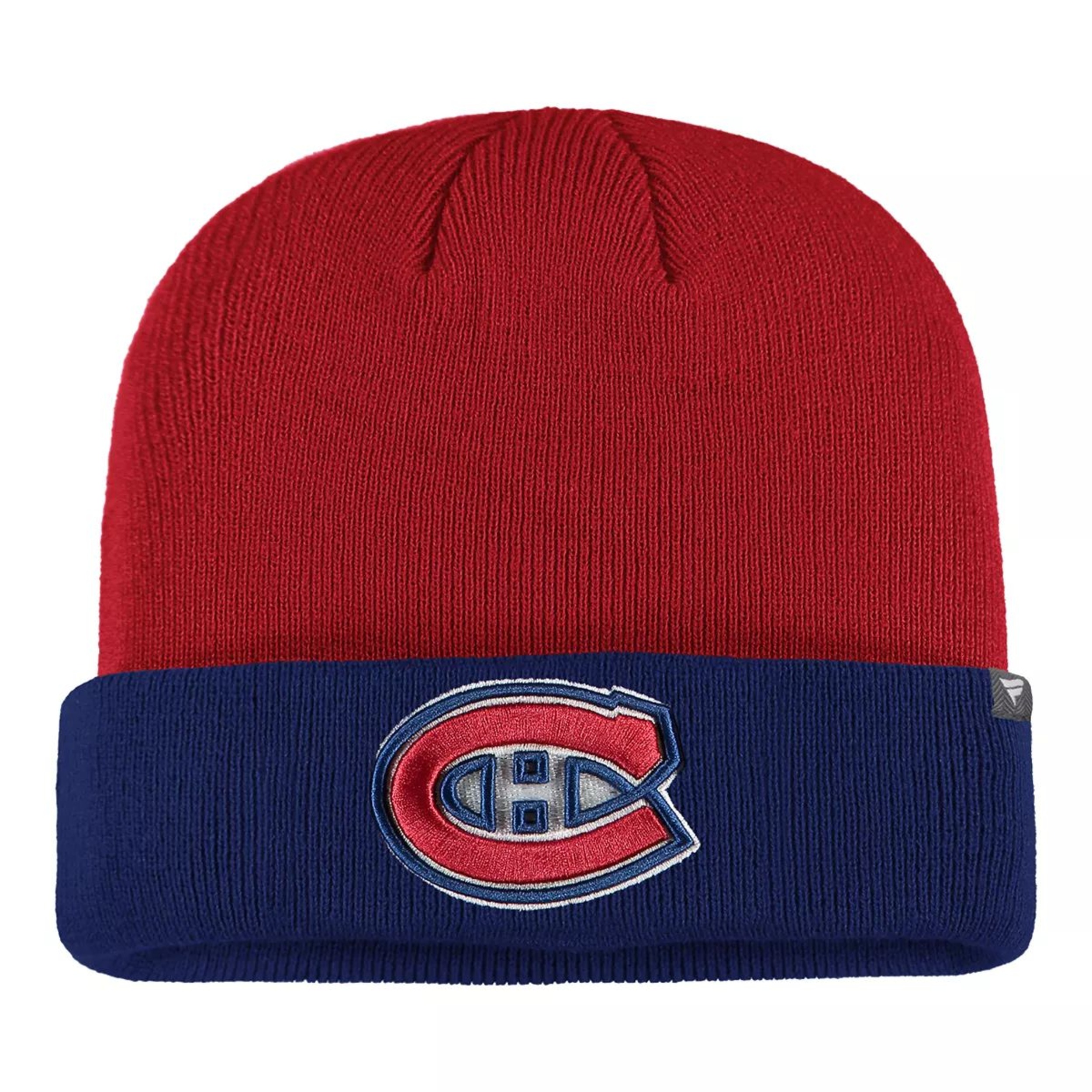 Montreal Canadiens Fanatics Holiday Cuffed Knit Hat, NHL, Hockey Front_Flat