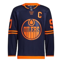 Edmonton Oilers adidas Connor McDavid Prime Authentic Jersey, Hockey, NHL Front_Flat
