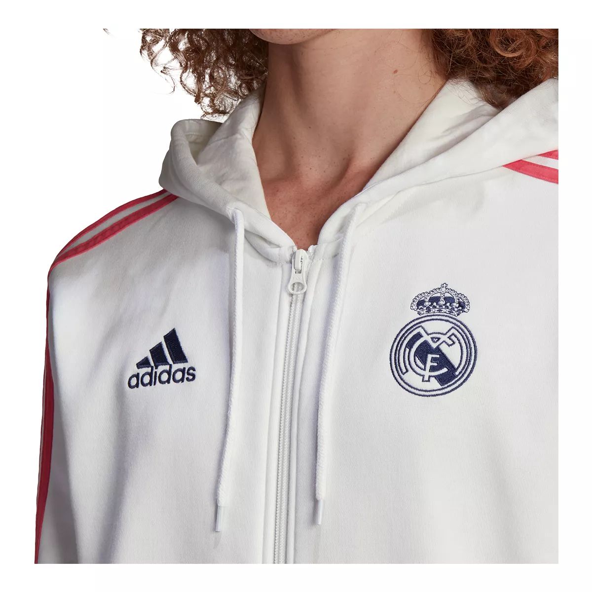 Real Madrid adidas 3-Stripe Full Zip Hoodie