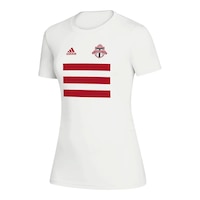 Toronto FC adidas Women's 3-Stripes Pitch T Shirt Front_Angled_Left
