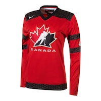 Team Canada Nike Women's Replica Red Jersey Front_Angled_Left